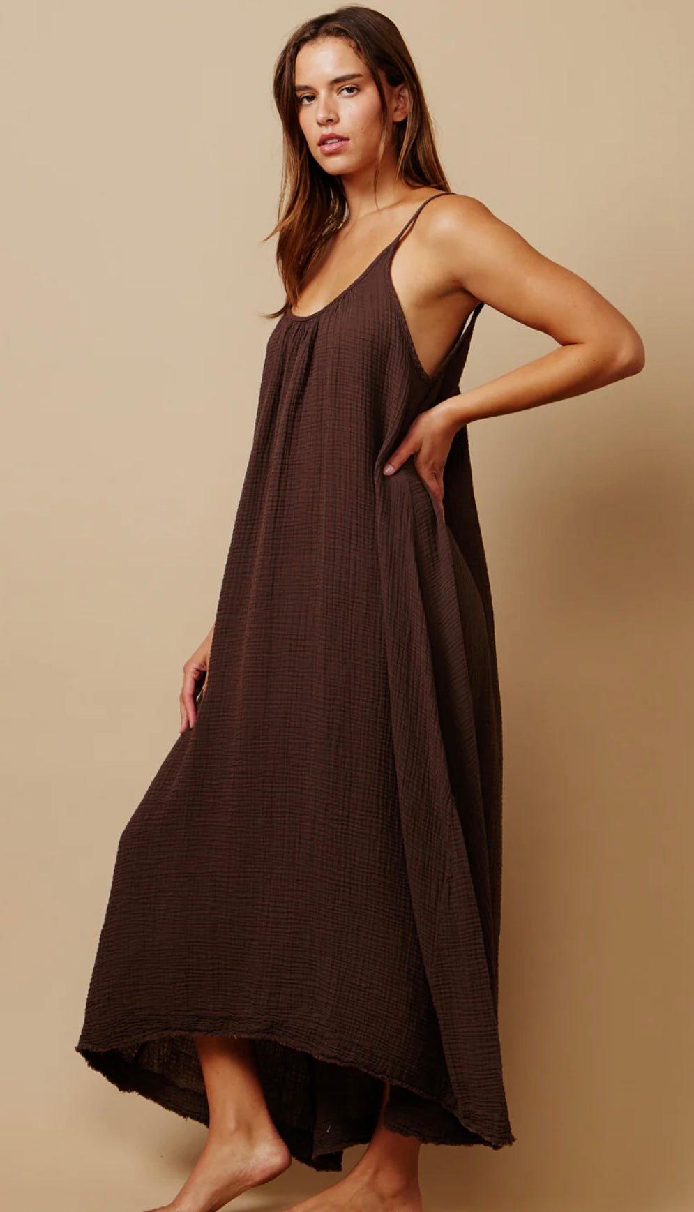 Tulum Dress Chocolate 9SEED - The Poolclub Monaco