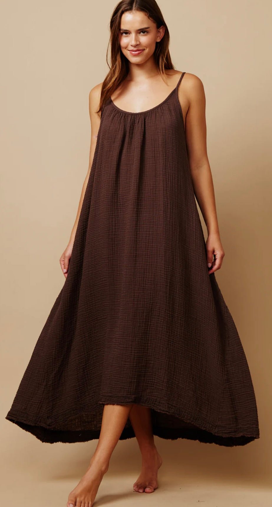 Tulum Dress Chocolate 9SEED - The Poolclub Monaco