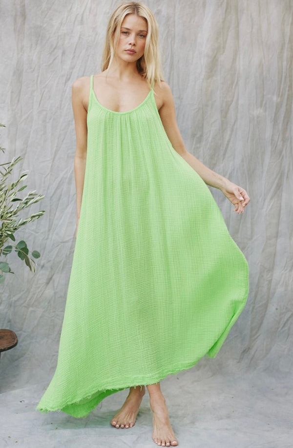 Tulum Maxi Dress Apple 9SEED - The Poolclub Monaco