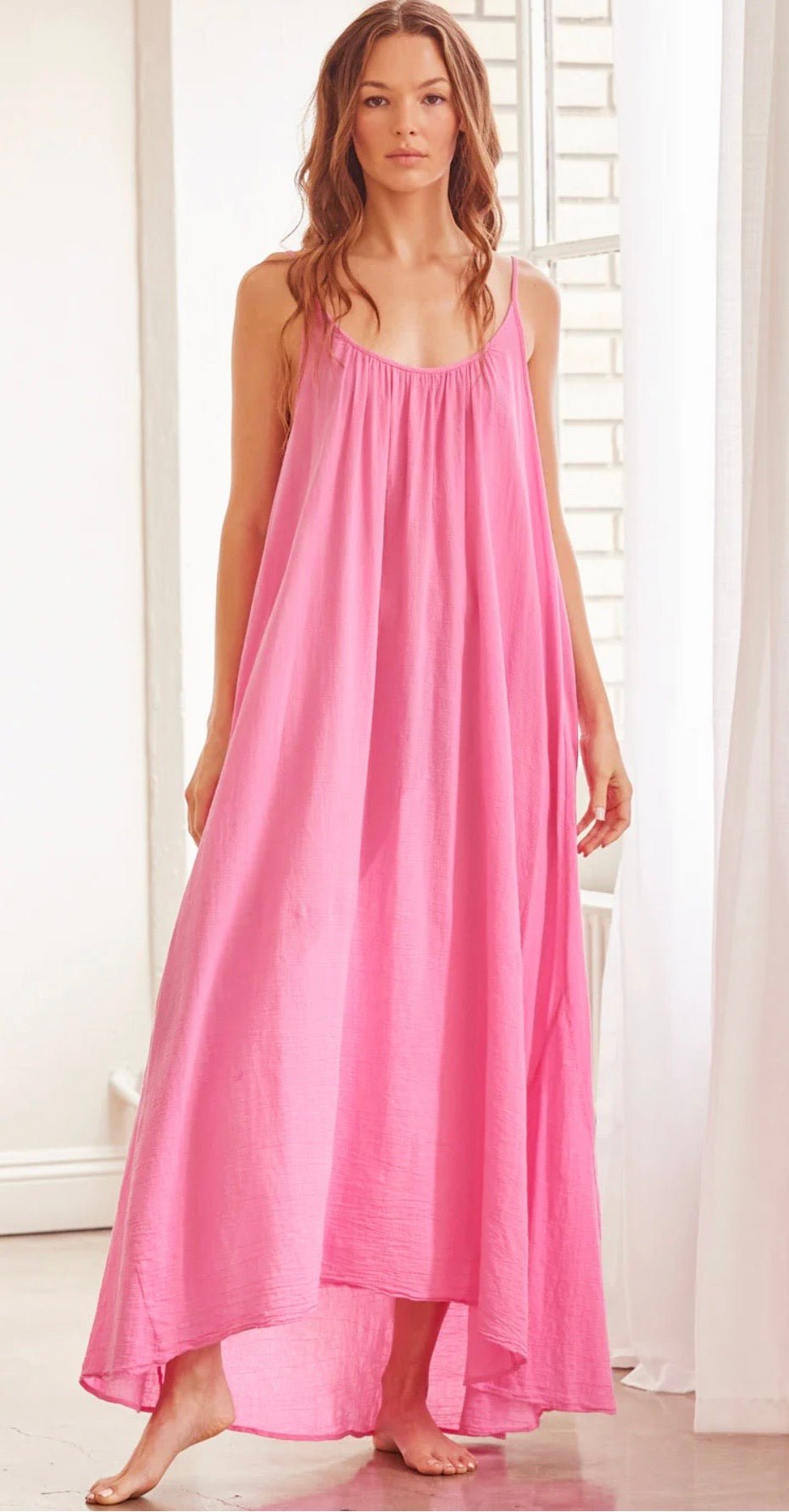 Tulum Maxi Dress Peony 9SEED - The Poolclub Monaco