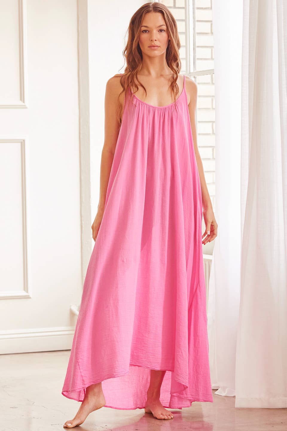 Tulum Maxi Dress Peony 9SEED - The Poolclub Monaco