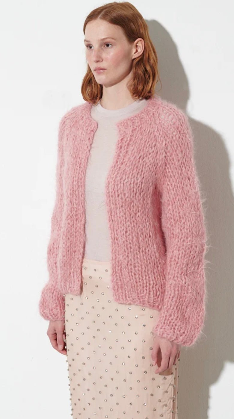 Wool Alpaca Small Cardigan Antique Rose MAIAMI BERLIN - The Poolclub Monaco
